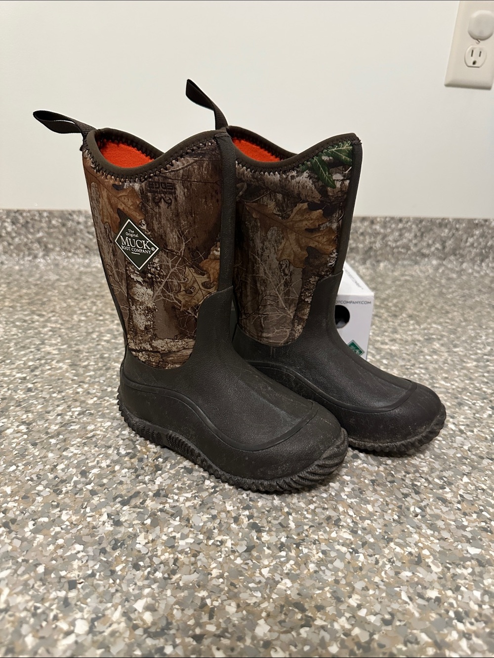 Muck Boot Company Kids' Camouflage Waterproof Pull-On Boots - Brown